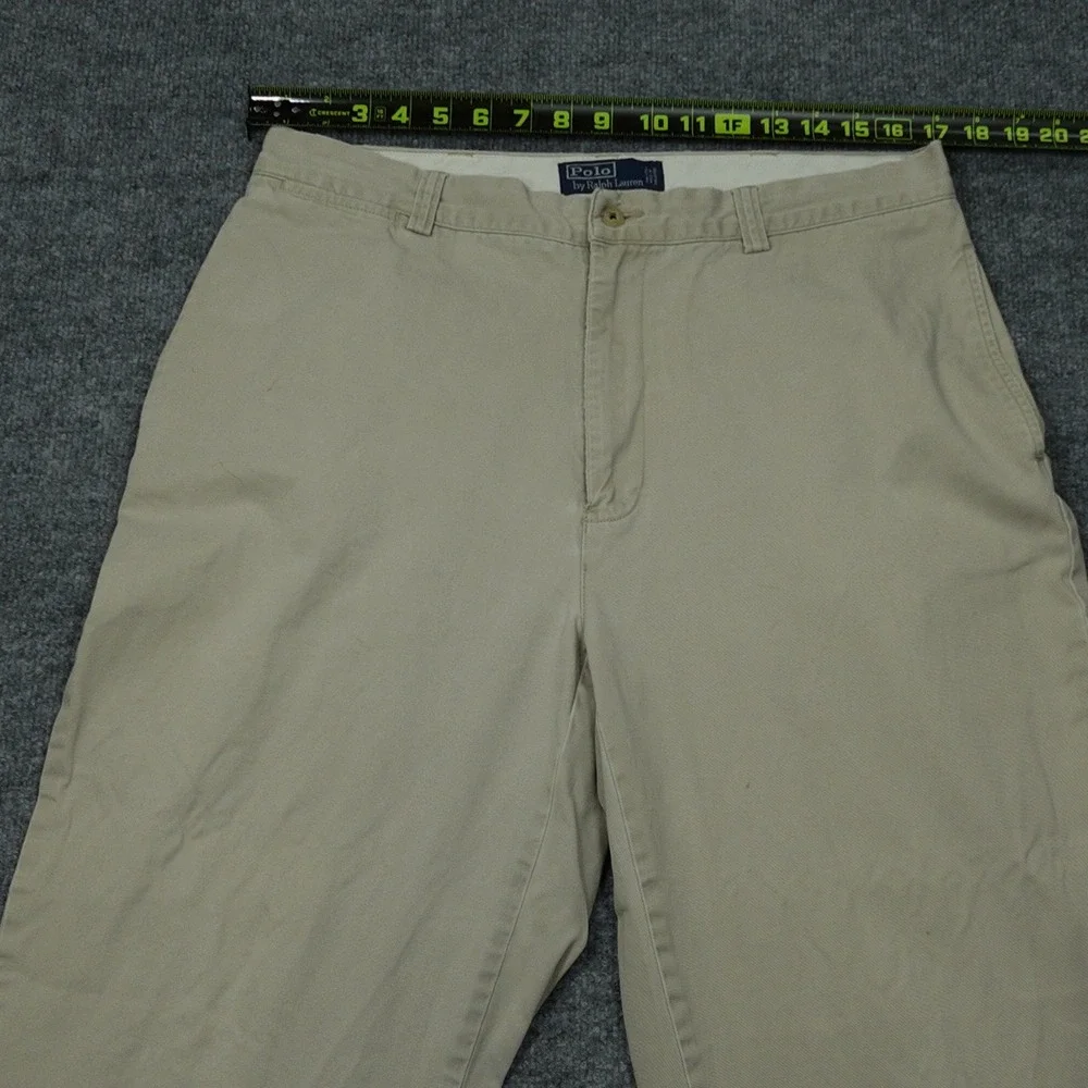 Polo Ralph Lauren Jeans Mens 35x32 Tan Philip Pant Classic Chino Cotton Twill
